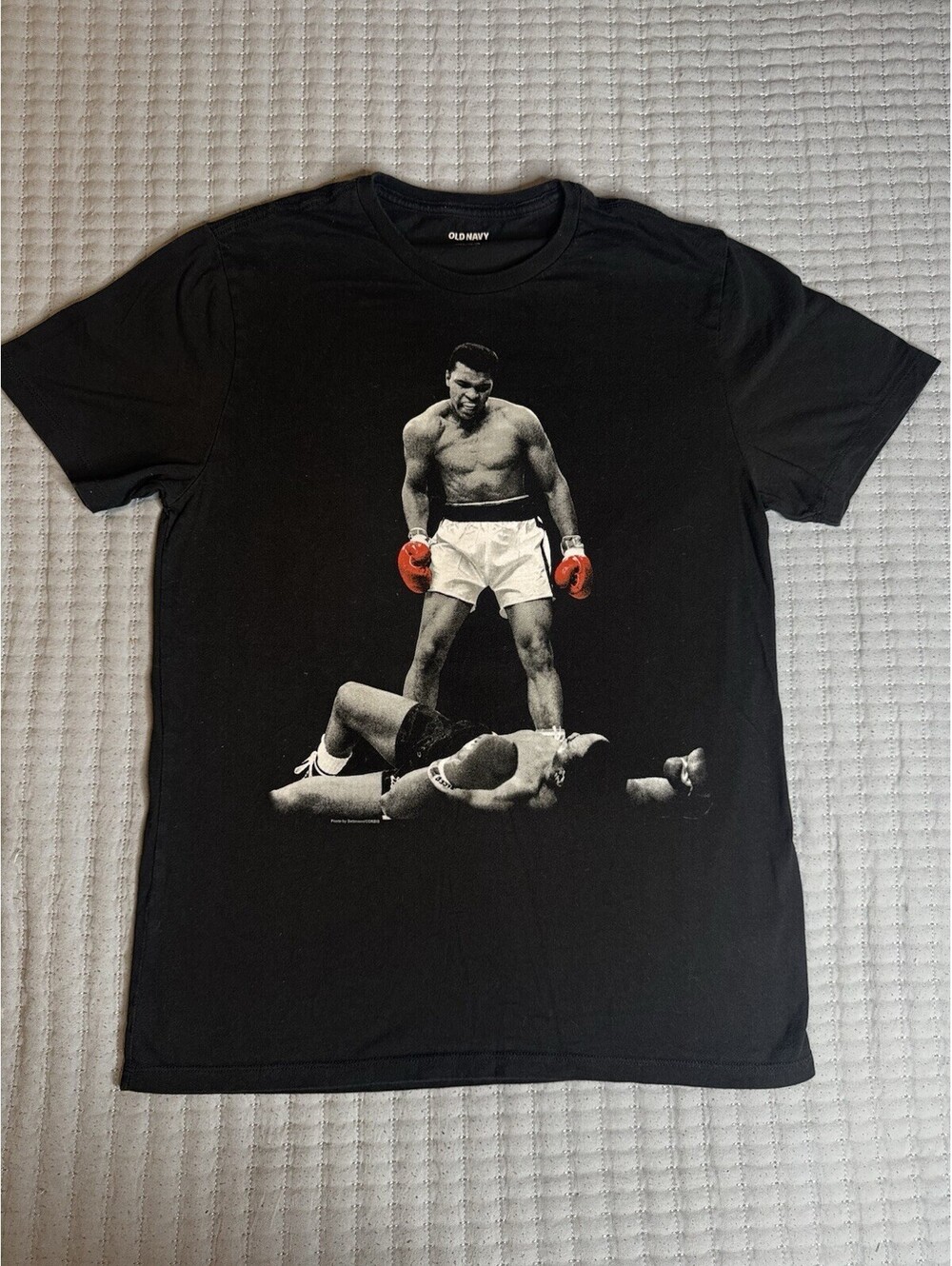 Black Mohammed Ali boxing knockout tshirt Old Navy Size Medium